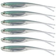 thumbnail image 1 of Dr.Fish 6pcs Fishing Soft Lures Plastic Fork Tail Bait Tackle 3'' Green Swimbait Soft Plastic Minnow Baits for Bass Crappie, 1 of 7
