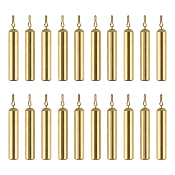 Dr.Fish Drop Shot Fishing Weights 20 Pack Cylindrical Sinker 1/4oz Brass Pencil Sinkers Coper Weights