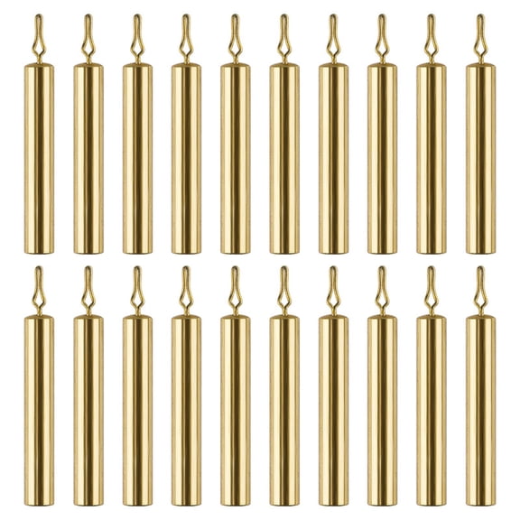 Dr.Fish Drop Shot Fishing Weights 20 Pack Cylindrical Sinker 3/16oz Brass Pencil Sinkers Coper Weights