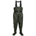 thumbnail image 1 of Dr.Fish Fishing Chest Waders Waterpoof With Boots for Man Women Youth Breathable Nylon PVC Hunting Gardening Crosswater Waders with Belts for Fly Fishing Farming Wader Size 6-13 Include Repair Kit, 1 of 7