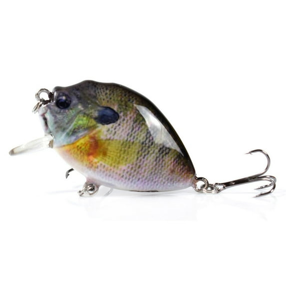 Dr.Fish Fishing Lure Shallow Diving Rattling Crankbait Hook Bass Bait Tackle