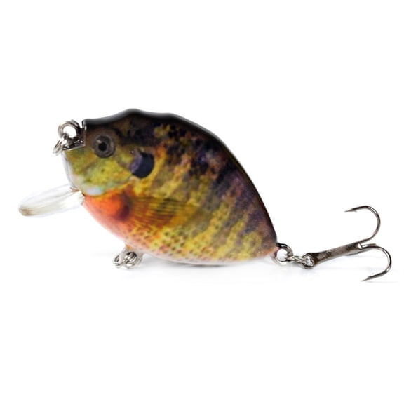 Dr.Fish Fishing Lure Shallow Diving Rattling Crankbait Hook Bass Bait Tackle