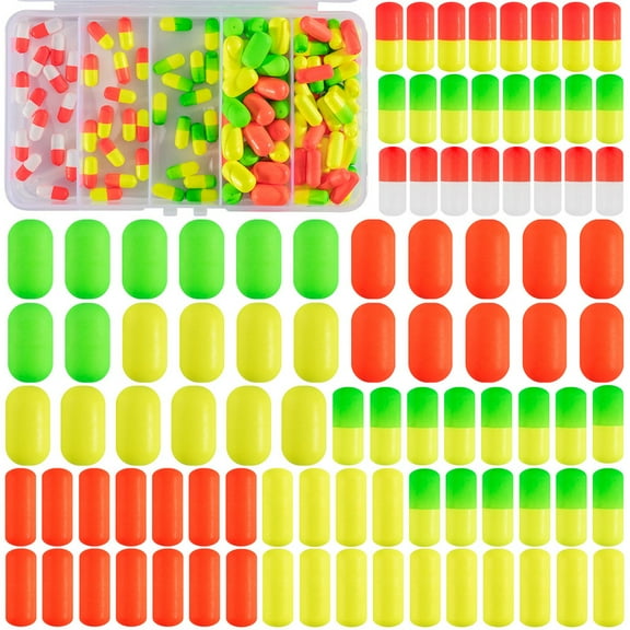 Dr.Fish Fishing Rig Floats Kit Pompano Rig Surf Fishing Floats Walleye Spinner Rig Snell Float Crawler Harness Lure Making Supplies Bullet Shape Oval Foam Floats