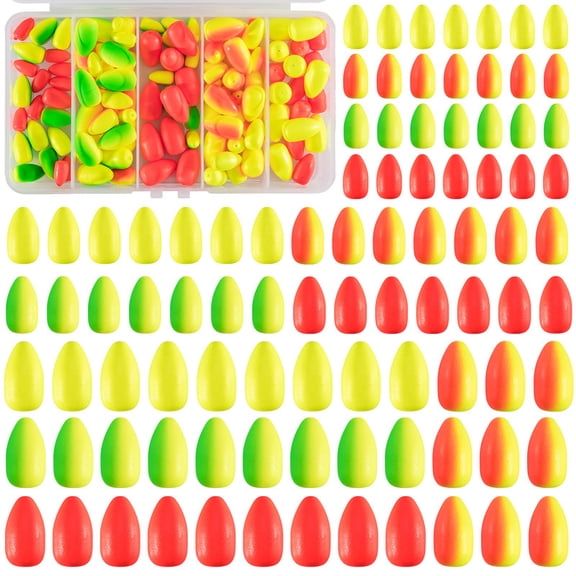 Dr.Fish Fishing Rig Floats Kit Pompano Rig Surf Fishing Floats Walleye Spinner Rig Snell Float Crawler Harness Lure Making Supplies Bullet Shape Oval Foam Floats