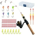 thumbnail image 1 of Dr.Fish Ice Fishing Rod and Reel Combo Ice Fishing Poles Ice Fishing Gear Jigs Complete Kit Winter Spinning Pole and Reel Package Travel Fishing Ice Jigs Ice Fishing Lures Tackle, 1 of 5