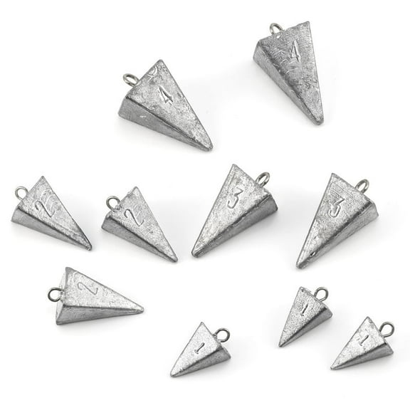 Dr.Fish Pyramid Sinkers Assortment Fishing Weights Fishing Sinkers, Saltwater Freshwater Lead Fishing Weight Sinker for Ocean Surf Fishing Gear Catfish Tackle