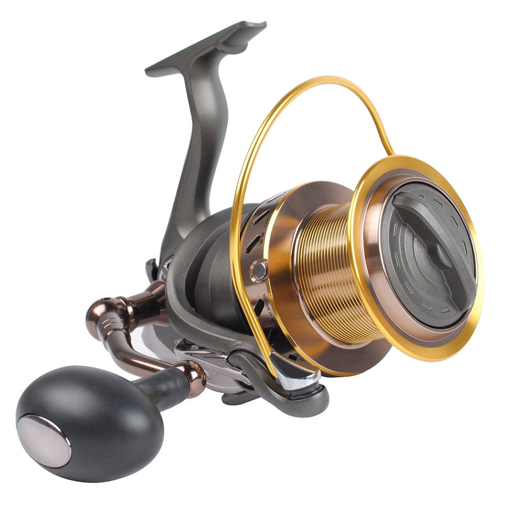 Diwa Spinning Fishing Reels 60 LBS Max Drag Power 18+1 Stainless BB Metal  Body Casting Fishing Wheel 8000 10000 12000 Spool Series Freshwater