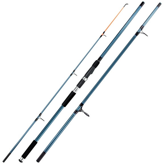 Dr.Fish Spinning Fishing Pole for Surf Fishing, Hard Power, Extra Fast, 3 Section Carbon Fiber Stainless Steel Guide EVA Grip Surf Casting Saltwater Fishing Rod Beach Trolling