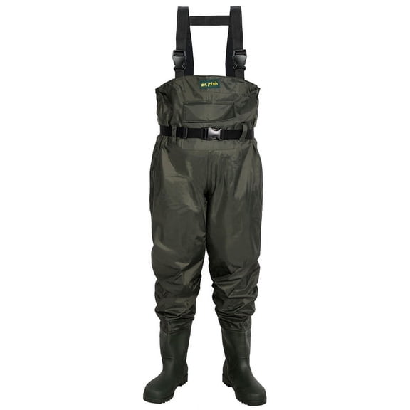 Dr.Fish Waterproof Chest Waders with Boots for Fishing, Gardening, Farming, Hunting