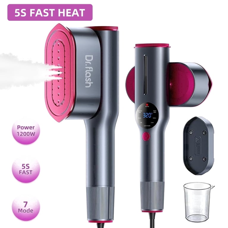 handheld dress steamer Dr. Flash G5 1200W Garment Steamer, LED Display, 7 Settings Portable Color:DustyRose (RosyBrown) Athletic Fit Dress Pants Asymmetrical Dress Cocktail: Shop from heavy cotton and