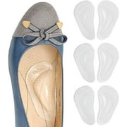 Dr. Foots Arch Support Shoe Insoles for Flat Feet, Gel Arch Inserts for Plantar Fasciitis, Adhesive Arch Pad for Relieve Pressure and Feet Pain- 3 Pairs Clear, 3 Count Pack of 1 Clear 3 Count