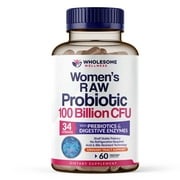 Dr. Formulated Raw Probiotics for Women 100 Billion CFU with Prebiotics, Digestive Enzymes, & UT Protection, Dr. Approved Women's Probiotic for Adults, Shelf Stable Probiotic Supplement, 30 Capsules