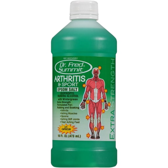 Dr.Fred Summit Arthritis & Sport Epsom Salt, Wintergreen, 16Oz., Pack of 8