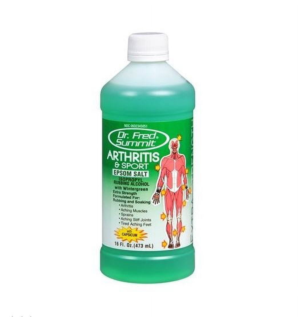 Dr.Fred Summit Arthritis & Sport Epsom Salt rubbing alcohol 16oz (pack of 2)