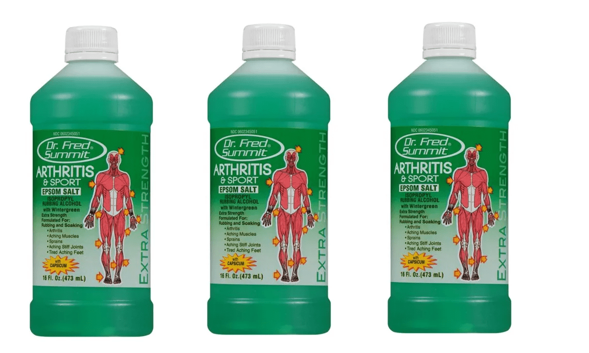 Dr. Fred Summit Arthritis & Sport Isopropyl Rubbing Alcohol, Net.Wt 16 fl.oz (3)