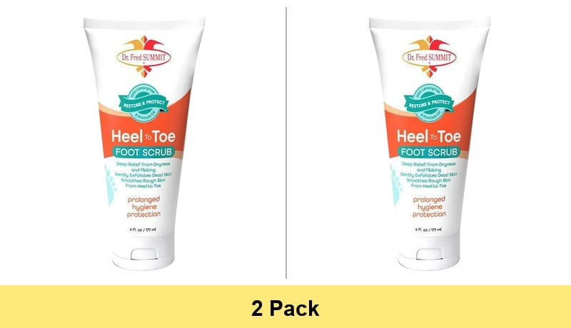 Dr. Fred Summit Heel to Toe Renew Scrub with Lemongrass and Avocado Oil 6 oz. - 2 Pack