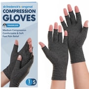 Dr. Frederick's Original Arthritis Gloves for Women & Men - Compression for Arthritis Pain Relief in Gray - Small