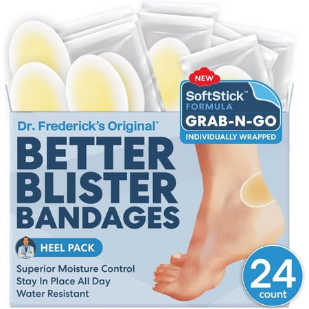 Dr. Frederick’s Original Blister Bandages, Hydrocolloid Heel Pack, 24 Ct