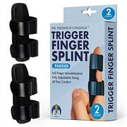 Dr. Frederick's Original Finger Splint, Black, Adjustable, 2 Count