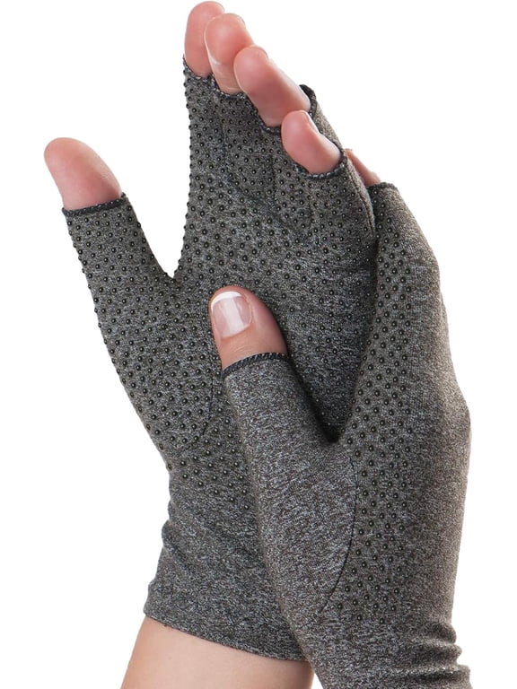Grippy Arthritis Gloves for Women & Men - Compression for Arthritis Pain Relief - Large