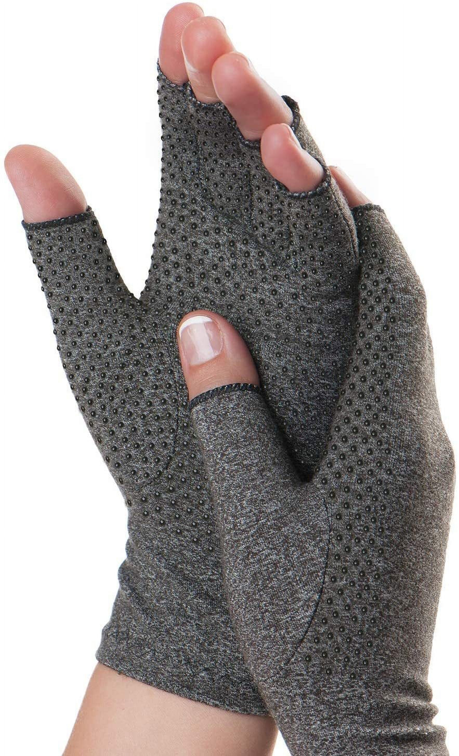 Aptoco Compressions Gloves Arthritis Therapy Fingerless Gloves Men and  Women Hand Support for Joint Pain Relief Gray L, Valentines Day Gifts for  Men 
