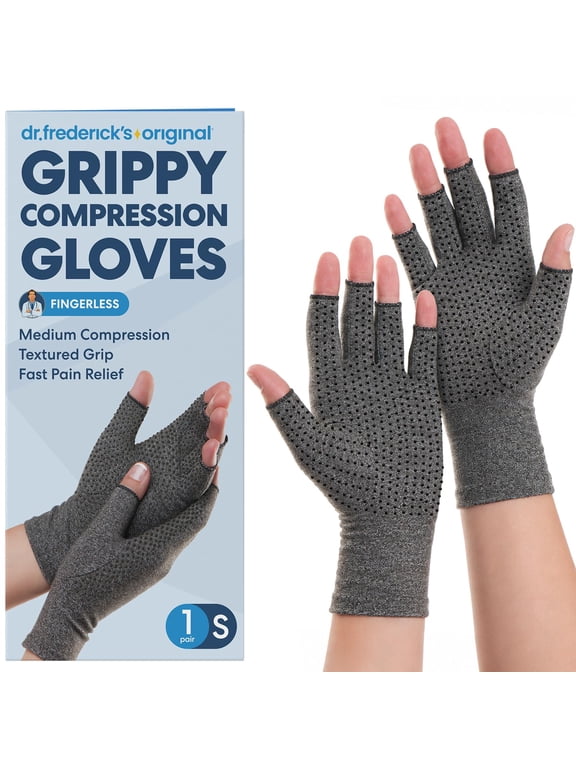 Grippy Arthritis Gloves for Women & Men - Compression for Arthritis Pain Relief - Small