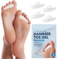 thumbnail image 1 of Dr. Frederick's Original Hammer Toe Corrector Gels - 2 Pairs - All-Day Relief for Crooked & Overlapping Toes - Soft Cushioning - Symptomatic Support for Toe Alignment - White - 1 Loop Design, 1 of 8