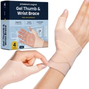 Dr. Fredericks Original Waterproof Thumb & Wrist Brace - 4 ct - Hand Brace for Arthritis, Tendonitis, Carpal Tunnel & Trigger Thumb - Doctor-Developed Spica Splint - Fits Left & Right Hand - Small