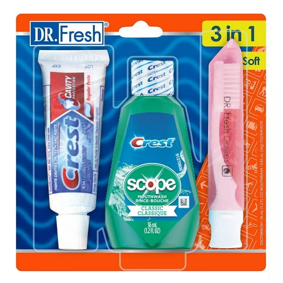 Dr. Fresh 3-In-1 Travel Kit 1 ea
