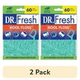 (2 pack) Dr. Fresh Kool Floss, Mint Waxed Dental Flossers, 60 Count