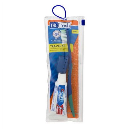 Dr Fresh Travel Kit With Crest Toothpaste And Toothbrush, 1 Ea, 2 Pack