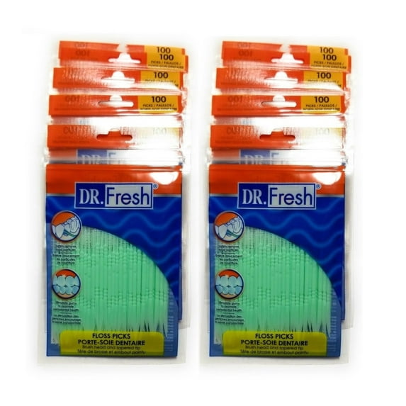 Dr. Fresh floss picks 100 Count per pack (12 packs of 100)