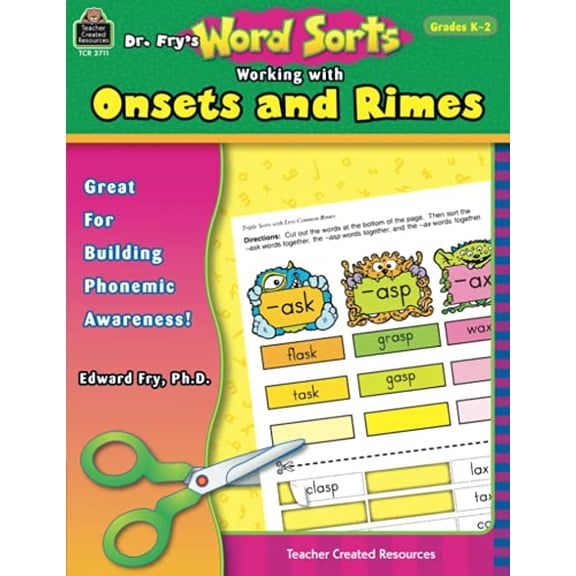 Pre-Owned Dr. Frys Word Sorts: Working with Onsets and Rimes: Working with Onsets and Rimes Paperback Dr. Edward Teacher Created Resources Staff