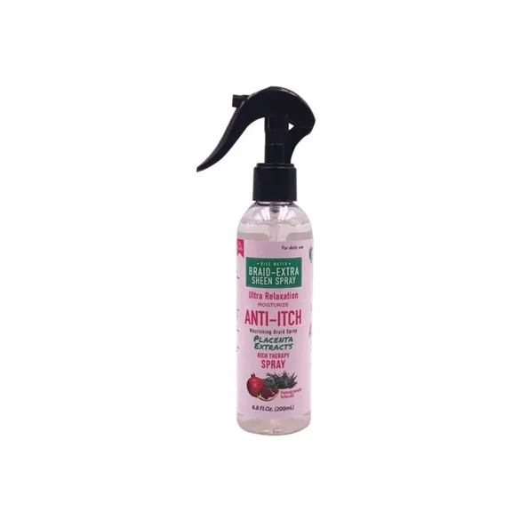 Dr.Girls Anti-Itch Rice water Braid Extra Sheen Spray, 6.8 Oz..
