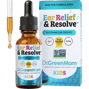 Dr. Green Mom Garlic Mullein Ear Drops with Arnica & Coptis - Unisex Herbal Ear Oil for Babies, Kids & Adults
