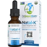 Dr. Green Mom Natal K Vitamin K1 Liquid Drops for Newborns & Infants - Organic Vitamin K Supplement in MCT Oil - Supports Healthy Blood Clotting