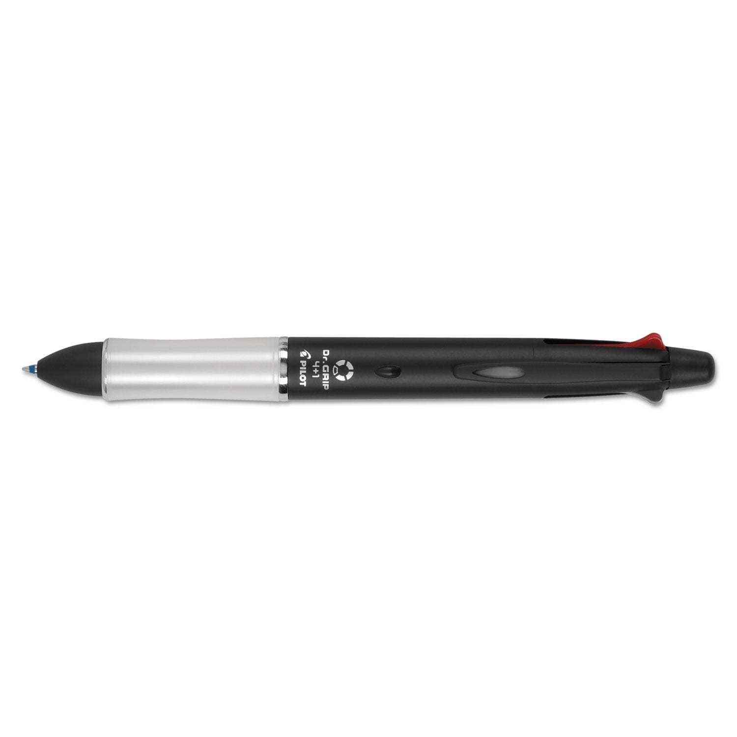 Dr. Grip 4 + 1 Multi-Color Ballpoint Pen/pencil, Retractable, 0.7 Mm Pen/0.5mm Pencil, Black/blue/green/red Ink, Black Barrel | Bundle of 5 Each