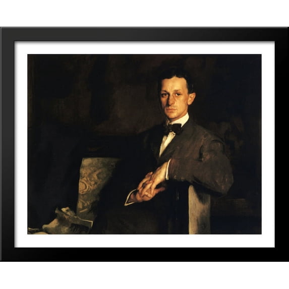 Dr. Harvey Cushing 36x28 Large Black Wood Framed Print Art by Edmund Charles Tarbell