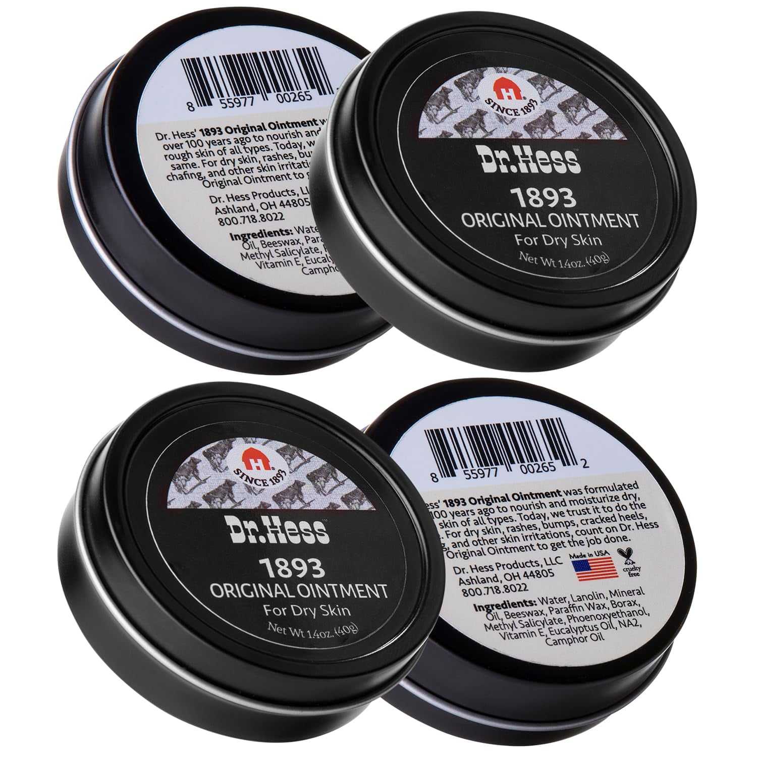 Dr Hess' 1893 Original MGF3 Udder Ointment, AllPurpose Nourishing for