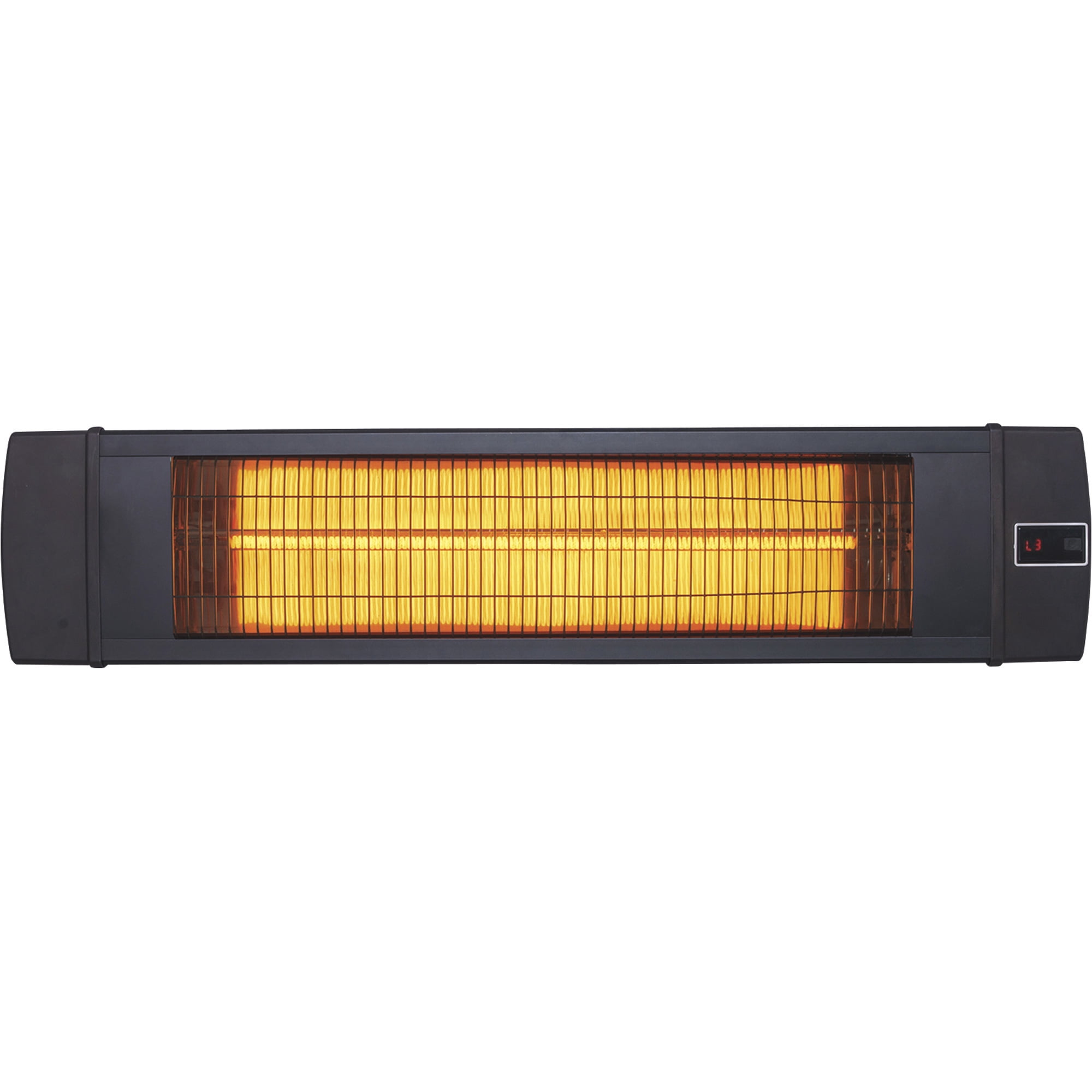 Black 35-Inch Electric Infrared Patio Heater with Remote