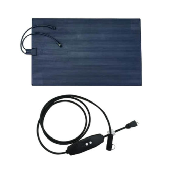 Dr Infrared Heater DR-101 Heated Rubber Snow Melting Mat, 300W, 40x23 inches with 10-FT GFCI Cable, Blue