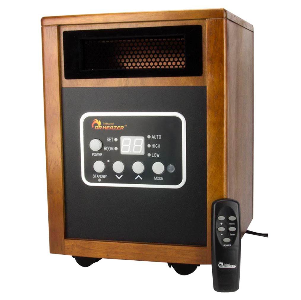Dr. Infrared Heater DR-968 Electric Portable Infrared Space Heater, 1500-Watt, Cherry - image 1 of 8