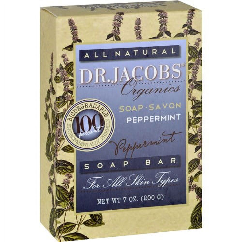 Dr. Jacobs Naturals Bar Soap Castile Peppermint 6.5 oz Bar Soap