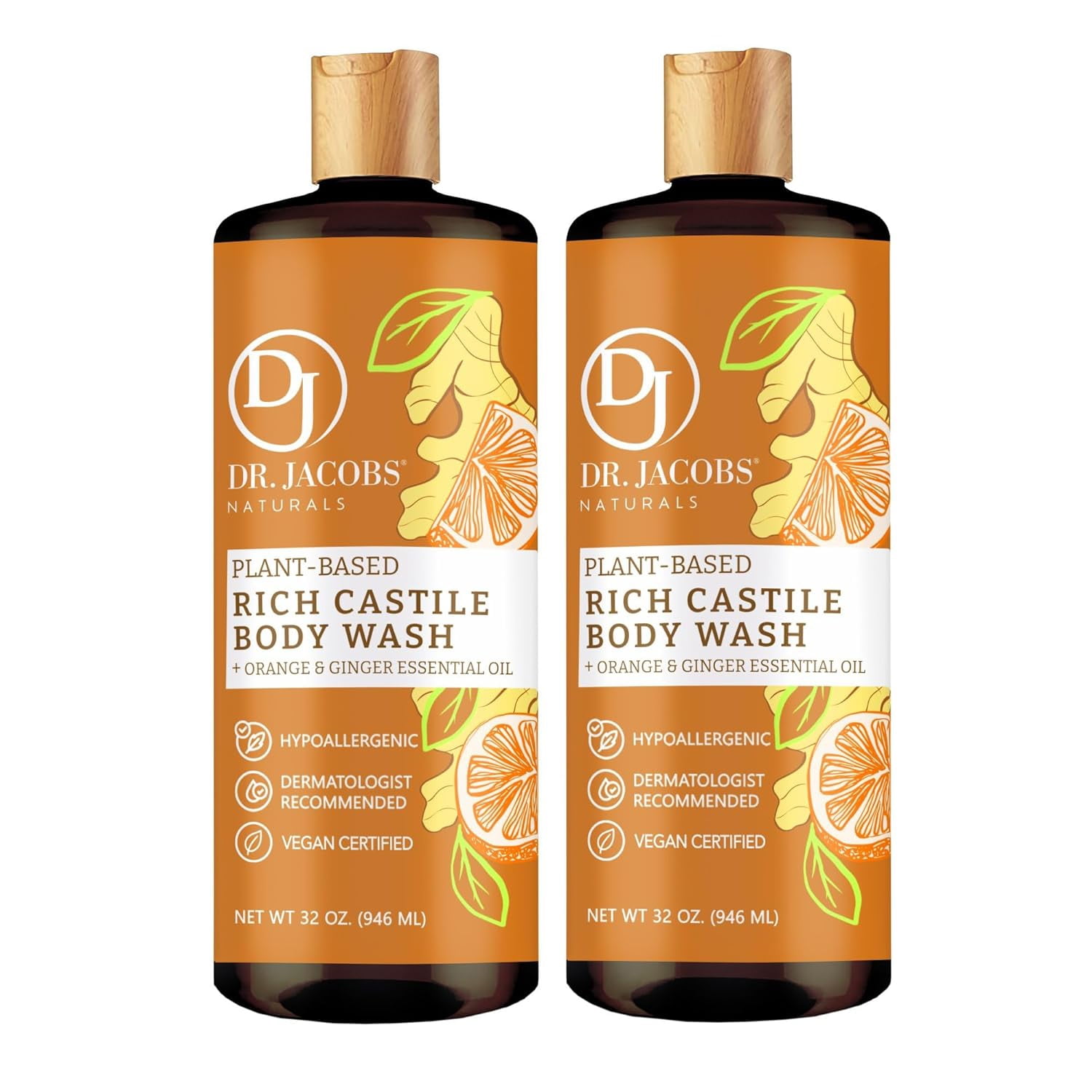 Dr Jacobs Naturals Castile Soap Body Wash Plant Based Liquid Soap