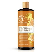 Dr Jacobs Naturals Castile Soap Body Wash Plant Based Liquid Soap, Orange & Ginger 32 Oz