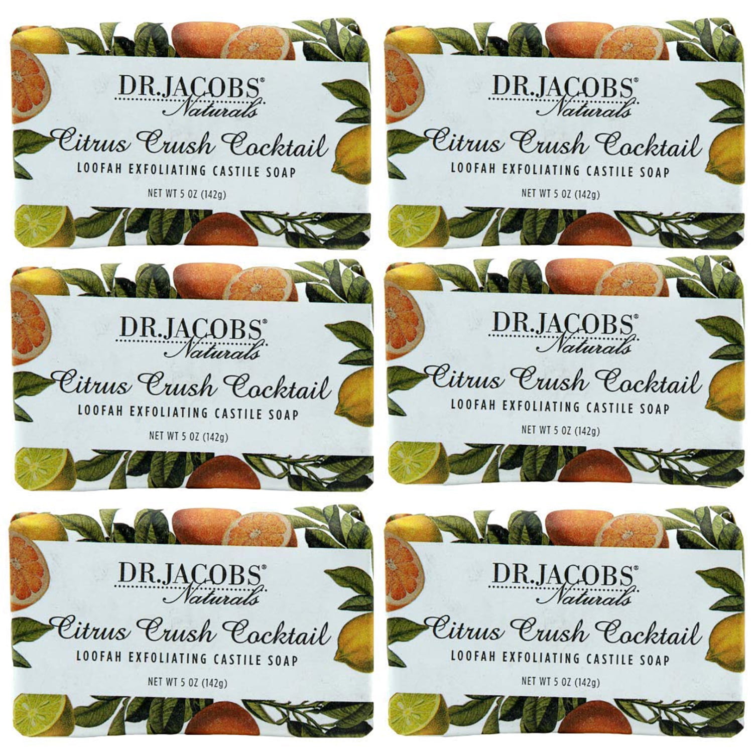 Dr Jacobs Naturals Citrus Crush Cocktail Castile Bar Soap Plant Based