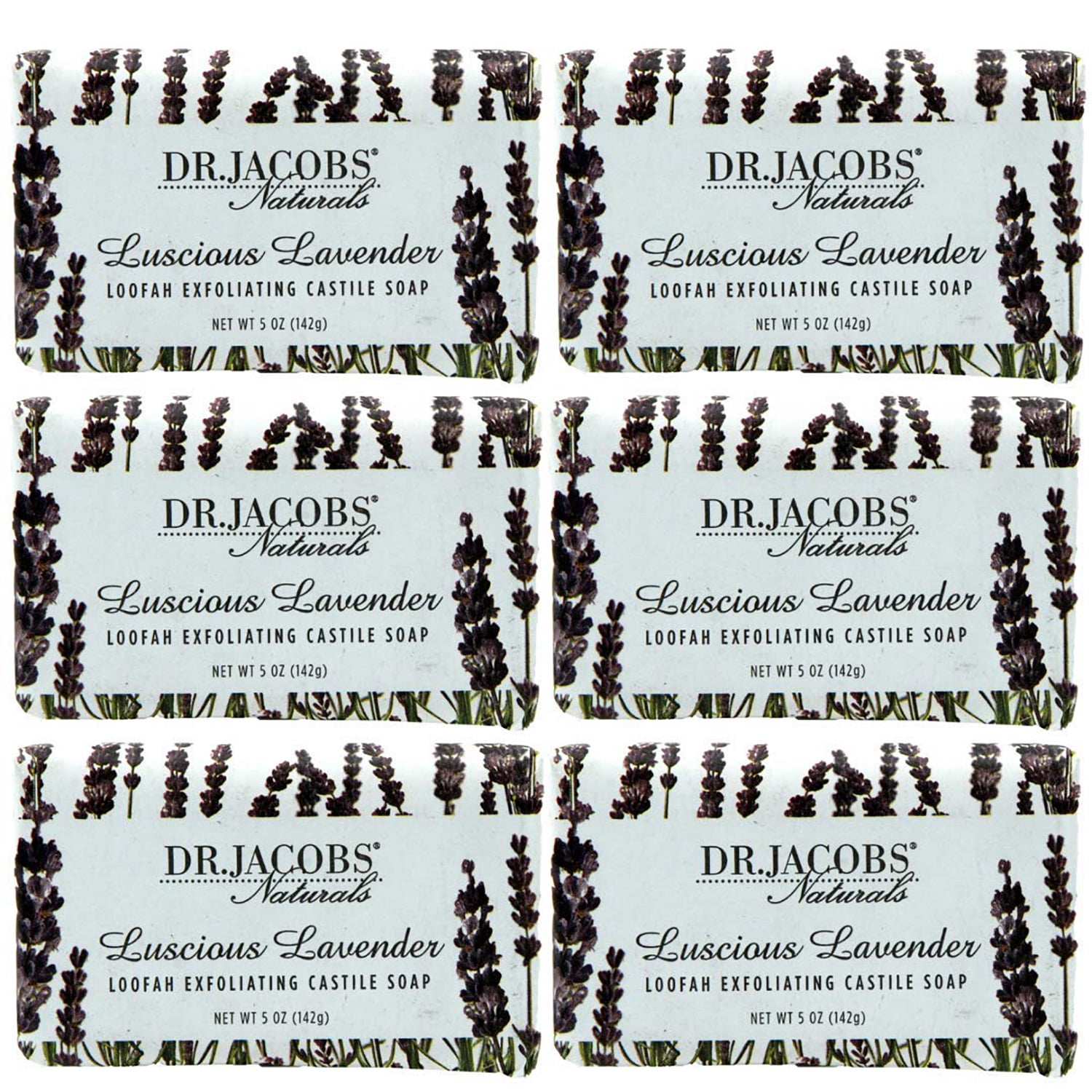 Dr Jacobs Naturals Luscious Lavender Castile Bar Soap Plant Based Vegan ...