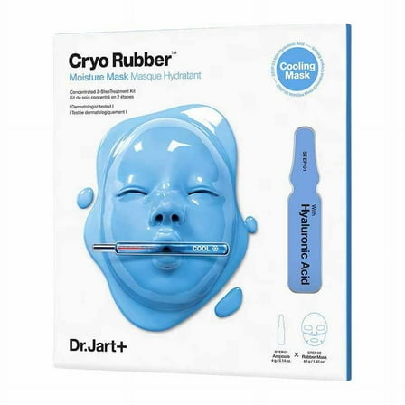 Dr. Jart+ Cryo Rubber Moisture Mask With Hyaluronic Acid , 2 Pc 0.14oz Hyaluronic Acid, 1.41oz Rubber Mask