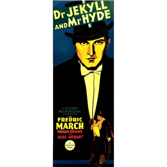 Dr. Jekyll And Mr. Hyde Top: Fredric March And Bottom From Left: Miriam Hopkins Fredric March On Insert Poster 1931. Movie Poster Masterprint (24 x 36)