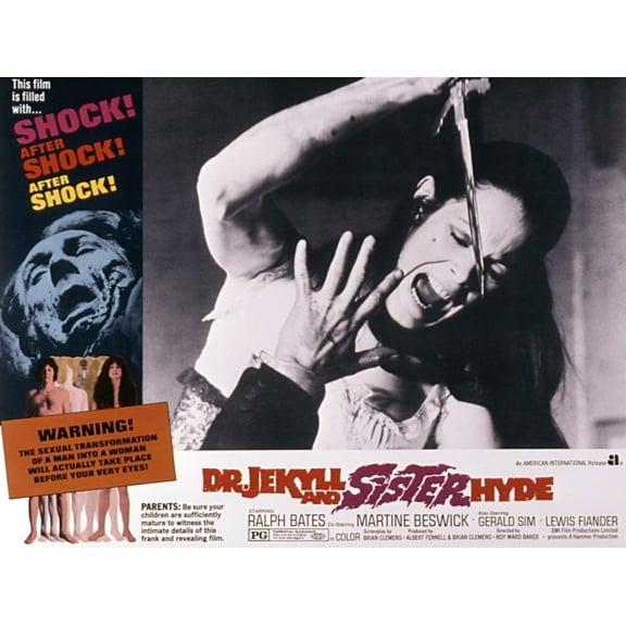 Dr. Jekyll And Sister Hyde Martine Beswick 1971 Movie Poster Masterprint (28 x 22)